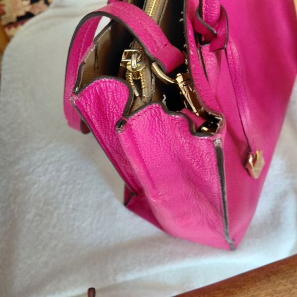 Michael Kors Fuchsia Pebbled Leather Tote - Picture 2 of 4